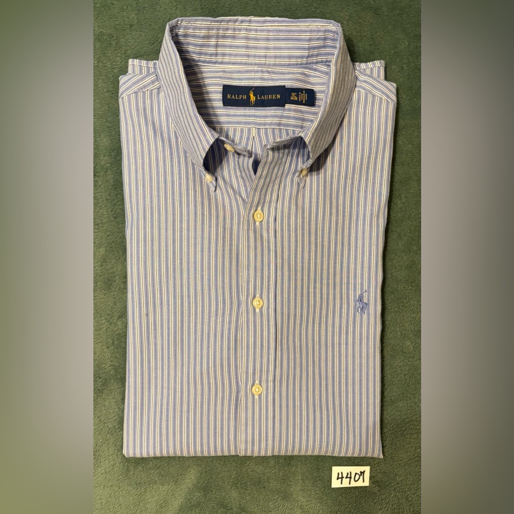 Polo Ralph Lauren L/S, Cotton, Button Down Shirt. Size: 16 1/2 <34/35> (4407) - Picture 9 of 9